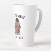 ブルテリア愛の食べ物ラテマグカップ、2サイズ カフェラテマグ (右アングル)