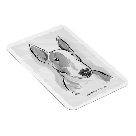 ブルテリア水の色絵を描の磁石 マグネット (右側)