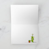 ブルテリア漫画クリスマスグリーティングカード シーズンカード (内部)