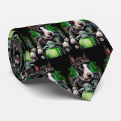 ブルテリア犬が自転車を運転する聖パトリックの日 ネクタイ (ロール)