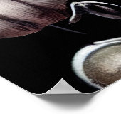 ブルテリア犬が自転車を運転する聖パトリックの日 ポスター (角)