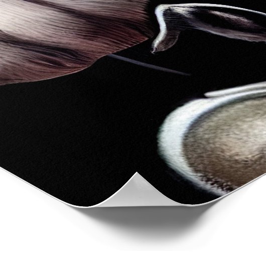 ブルテリア犬が自転車を運転する聖パトリックの日 ポスター (角)