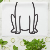 ブルテリア犬の漫画 キッチンタオル (折り畳み)