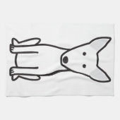 ブルテリア犬の漫画 キッチンタオル (横)