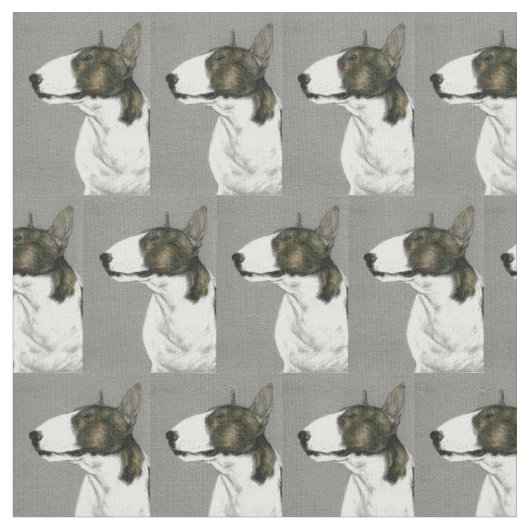 ブルテリア犬の芸術の生地 ファブリック (クローズアップ)