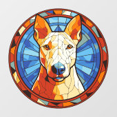 ブルテリア犬種の模造ステンドグラス ペット ウィンドウサイン (シート)
