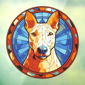 ブルテリア犬種の模造ステンドグラス ペット ウィンドウサイン (シート3)
