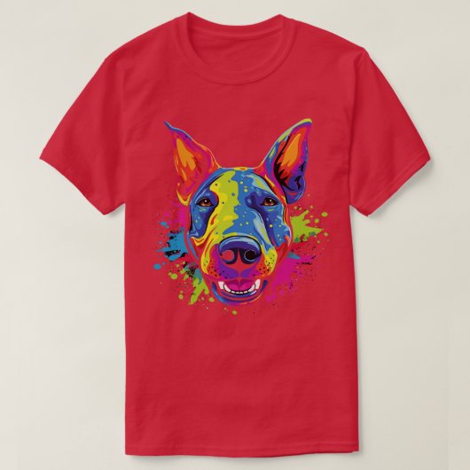 ブルテリア笑い Tシャツ (デザイン正面)