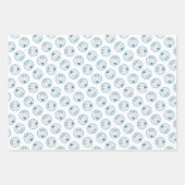 ブルテリア絵を描の白い英語かわいいドッグアート ラッピングペーパーシート (正面2)