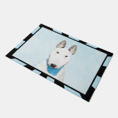 ブルテリア絵画ズ – かわいいオリジナルドッグアート ドアマット (アングル)