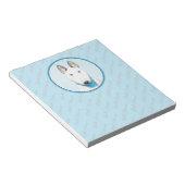 ブルテリア絵画ズ – かわいいオリジナルドッグアート ノートパッド (アングル)