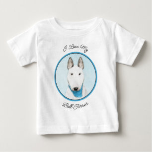 ブルテリア絵画ズ – かわいいオリジナルドッグアート ベビーTシャツ