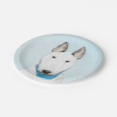 ブルテリア絵画ズ – かわいいオリジナルドッグアート ペーパープレート (アングル)