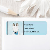 ブルテリア絵画ズ – かわいいオリジナルドッグアート ラベル (インサイチュ)