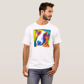 ブルテリア赤と白の2 Tシャツ (正面フル)