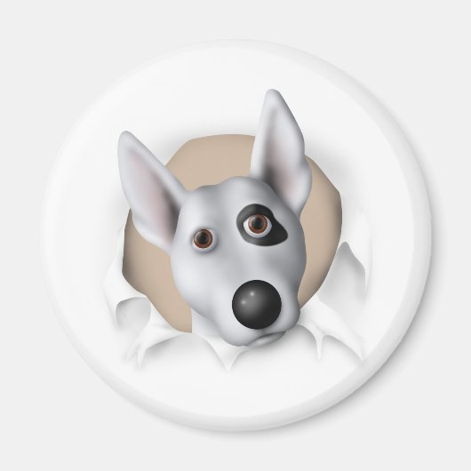 ブルテリア（アメリカ）が大騒ぎ マグネット (正面)