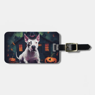 ブルテリア カボチャ ハロウィン おばけ ラゲッジタグ