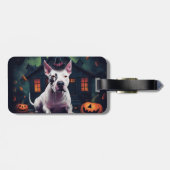ブルテリア カボチャ ハロウィン おばけ ラゲッジタグ (裏面横)