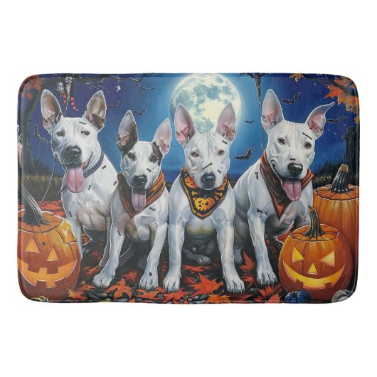 ブルテリア ハロウィン スプーキー バスマット (正面)