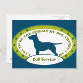 ブルテリア ポストカード (正面/裏面)