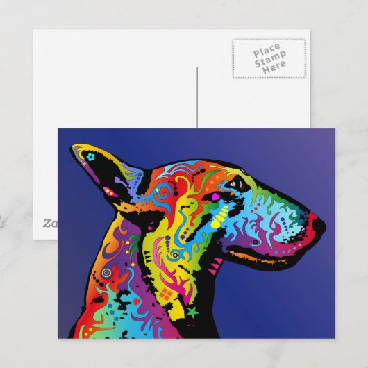 ブルテリア ポストカード (正面/裏面)