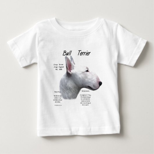 ブルテリア(wht)履歴デザイン ベビーTシャツ (正面)
