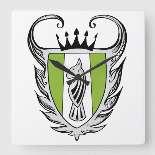 ブルテ王室のリア スクエア壁時計 (正面)