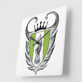 ブルテ王室のリア スクエア壁時計 (傾斜)