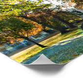 ブルトンオンザウォーター秋の木コッツウォーズUK ポスター (角)