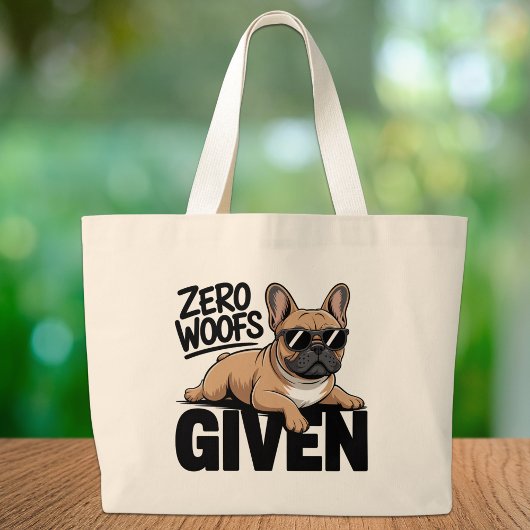 ブルドおもしろいッグフランスの反社会的フランス犬の恋人 ラージトートバッグ