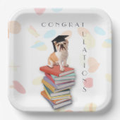 ブルドおもしろいッグ卒業パーティカスタム紙プレート ペーパープレート (正面)