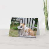 ブルドおもしろいッグ誕生日 カード (正面)