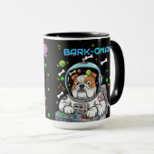 ブルドおもしろいッグ"バルコナウ"宇宙犬の恋人ギフト マグカップ (正面右)