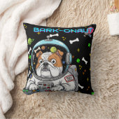 ブルドおもしろいッグ"バルコナウ"宇宙犬、ペット好き クッション (ブランケット)