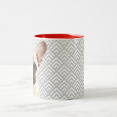 ブルドよくはしゃぐフランスのッグ ツートーンマグカップ (中央)