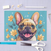 ブルドよくはしゃぐフランスのッグ 薄葉紙 (クラフト)