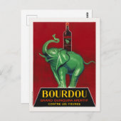 ブルドウグランドクインクイナアペリティフフランスヴィンテージポー ポストカード (正面/裏面)