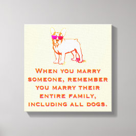 ブルドクールッグフランスのボーイ キャンバスプリント