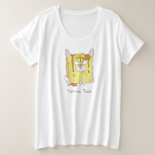 ブルドッおもしろいグフランスのフランス犬かわいい子供たち プラスサイズTシャツ (デザイン正面)