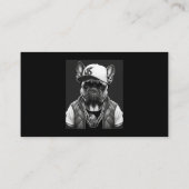 ブルドッおもしろいグフランスのラッパーヒップホップスター 名刺 (裏面)