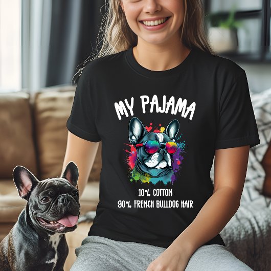 ブルドッおもしろいグフランスの・パジャマ Tシャツ