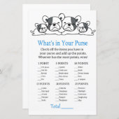 ブルドッグあなたの財布ゲームのベビーシャワーの中に何がある (正面/裏面)