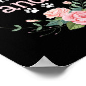 ブルドッグおばあちゃんギフト女性かわいい犬の恋人のクリスマス ポスター (角)