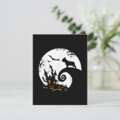 ブルドッグおもしろいとムーンフランスのハロウィーンの衣装 サンキューカード (スタンド正面)