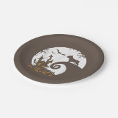 ブルドッグおもしろいとムーンフランスのハロウィーンの衣装 ペーパープレート (アングル)