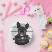 ブルドッグおもしろいの刑務所行き違いの悪犬の犯罪者 ペーパーボウル (パーティー)