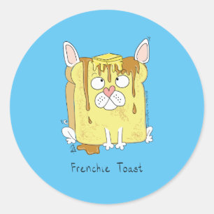 ブルドッグおもしろいフフランスのレンチーかわいい犬の漫画 ラウンドシール