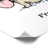 ブルドッグおもしろいフランスのクリスマスホリデーサンタドッグ ポスター (角)