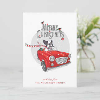 ブルドッグおもしろいフランスのメリークリスマスカード シーズンカード