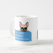 ブルドッグおもしろいマフランスのグ コーヒーマグカップ (正面左)